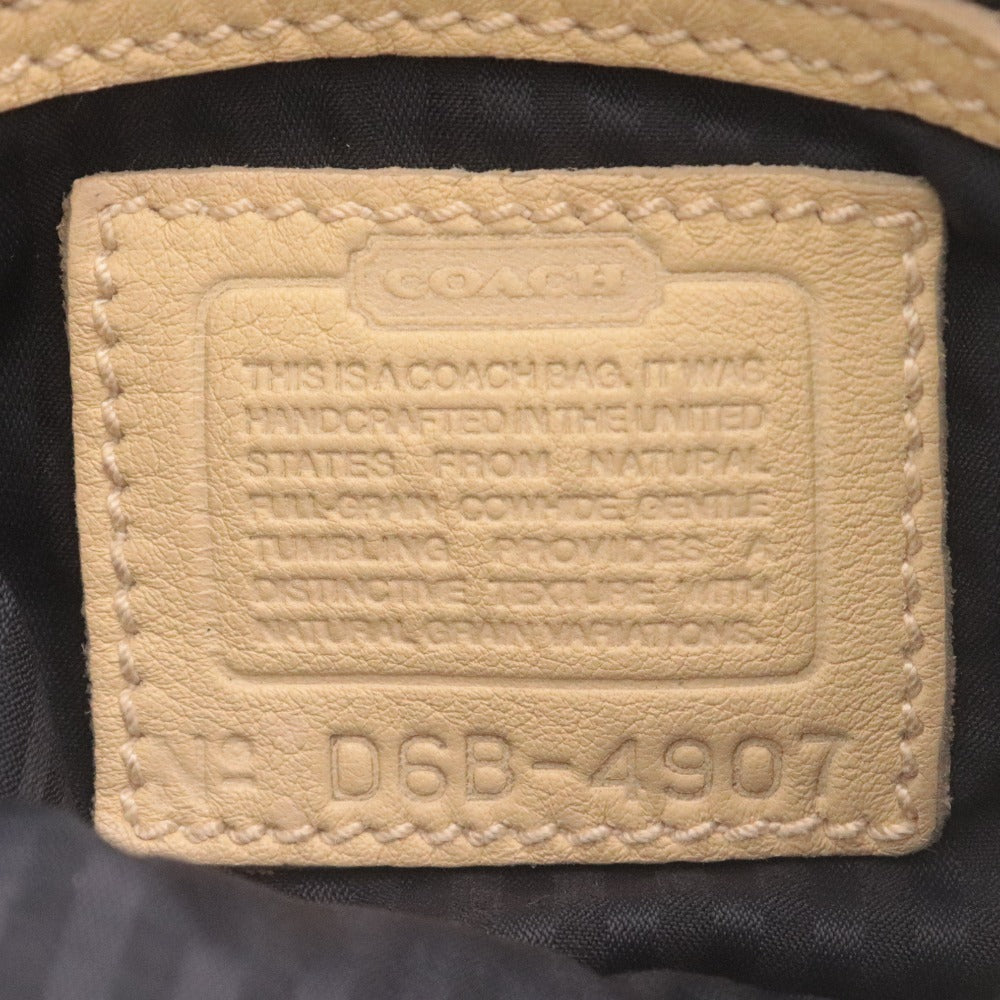 ■ COACH コーチ ショルダーバッグ D6B-4907 鞄 革 レザー レディース アイボリー