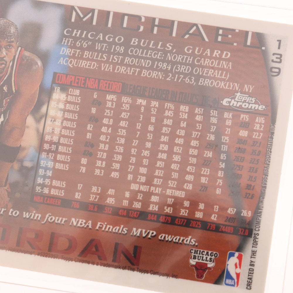 □ NBA TOPPS Chrome Michael Jordan 139 マイケルジョーダン レギュラーカード トレーディングカード – KOBE  AUCTION