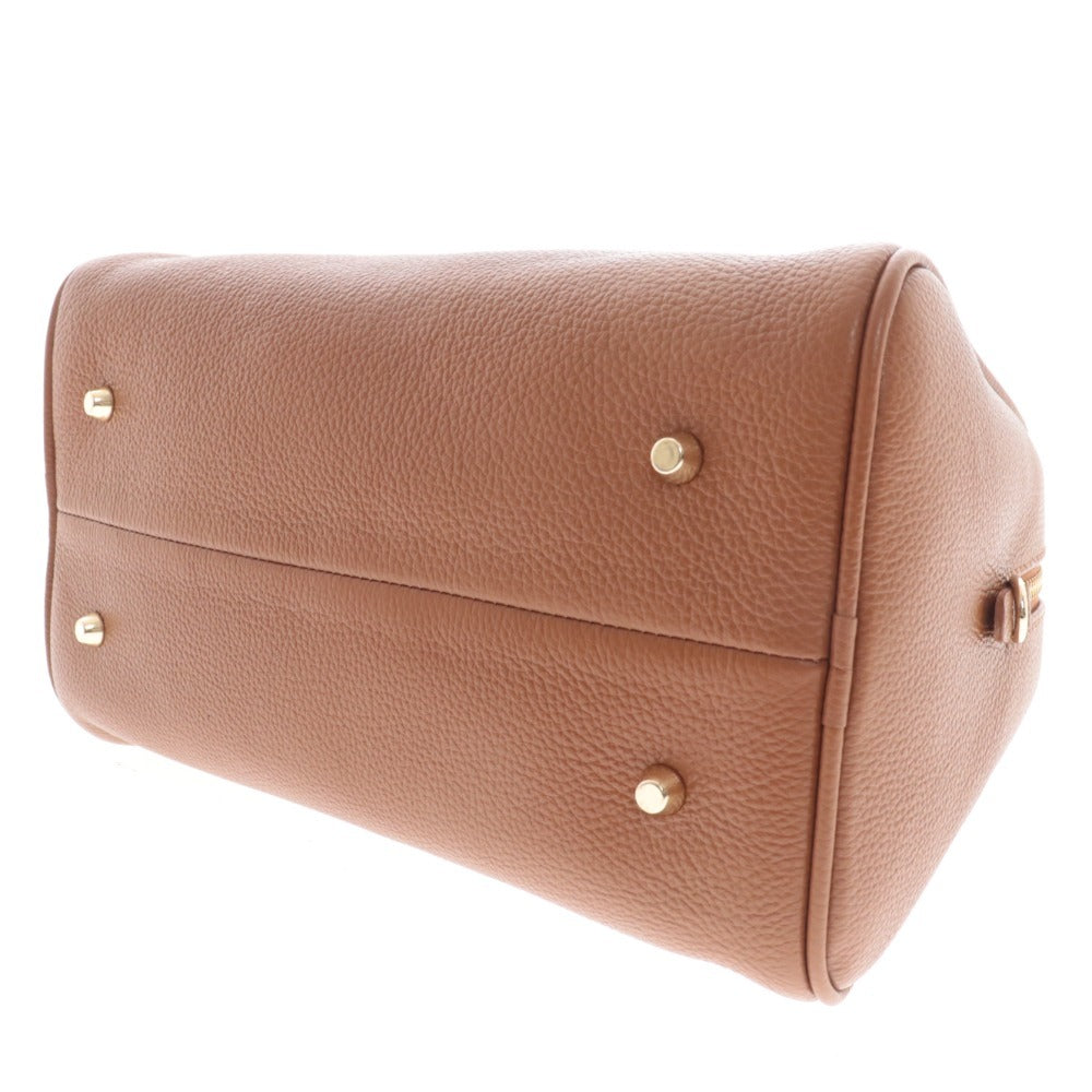 ■ クリスチャンヴィラ ボストンバッグ 鞄 2WAY ショルダー レザー レディース キャメル ブラウン系