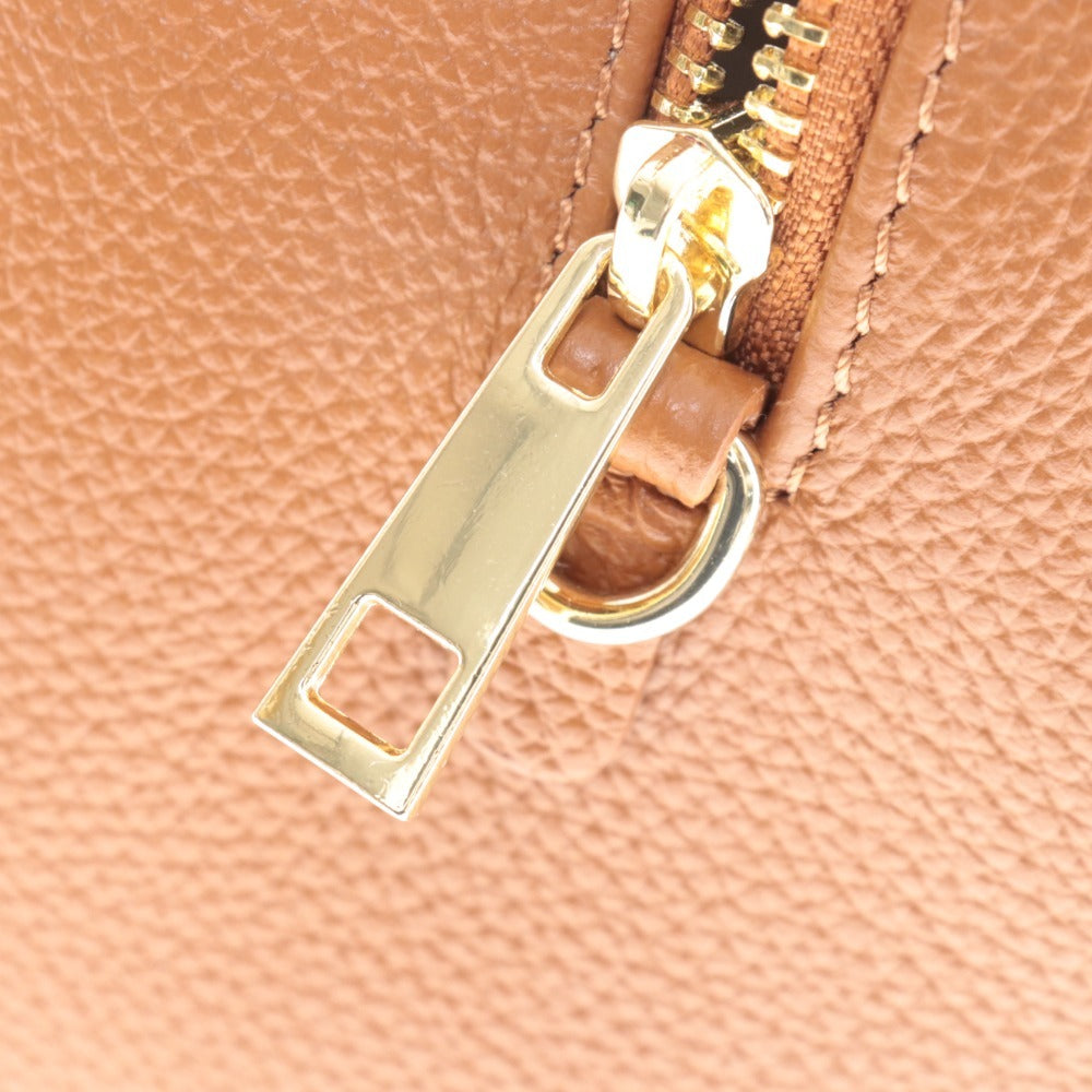 ■ クリスチャンヴィラ ボストンバッグ 鞄 2WAY ショルダー レザー レディース キャメル ブラウン系