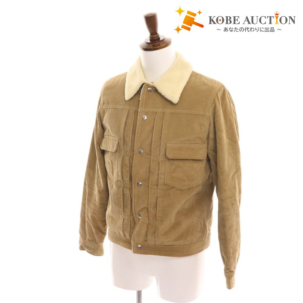 ■ アーペーセー ショートコート アウター コーデュロイ 裏地ボア メンズ XS ベージュ