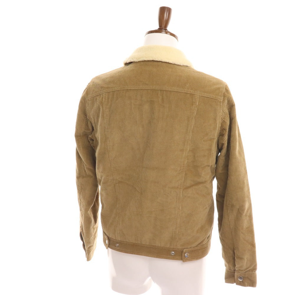 ■ アーペーセー ショートコート アウター コーデュロイ 裏地ボア メンズ XS ベージュ