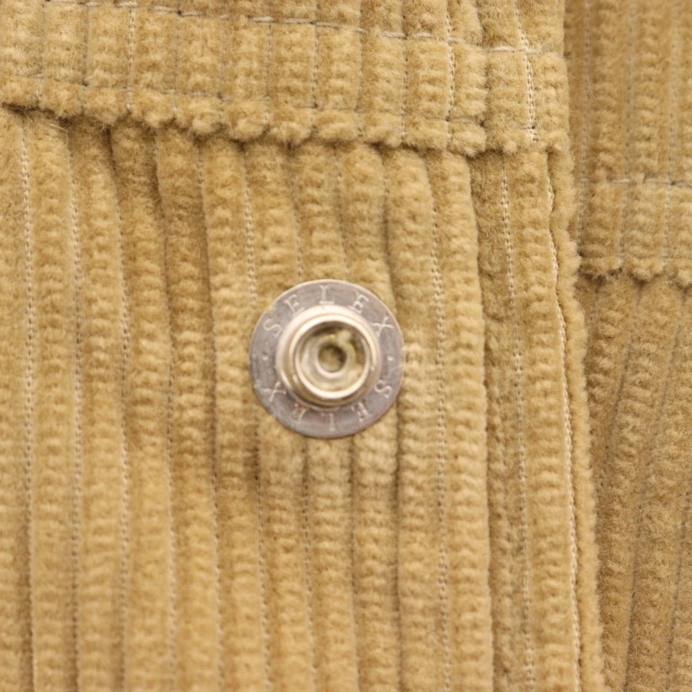 ■ アーペーセー ショートコート アウター コーデュロイ 裏地ボア メンズ XS ベージュ