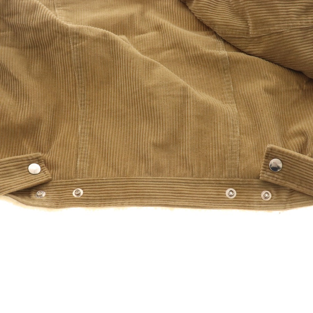 ■ アーペーセー ショートコート アウター コーデュロイ 裏地ボア メンズ XS ベージュ