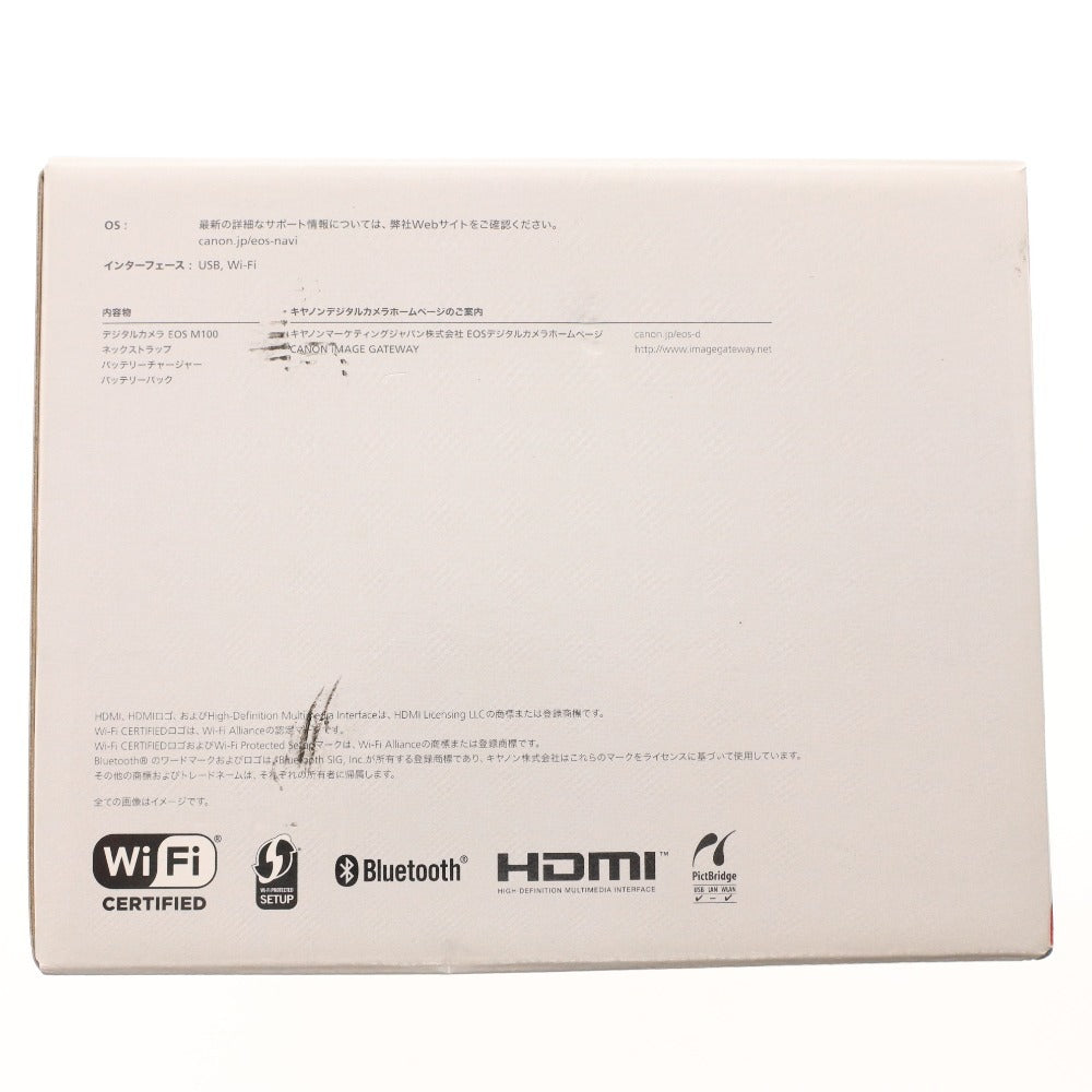 ■ キヤノン EOS M100 ボディ ミラーレス 一眼カメラ ホワイト 通電確認済み 付属品付き 未使用