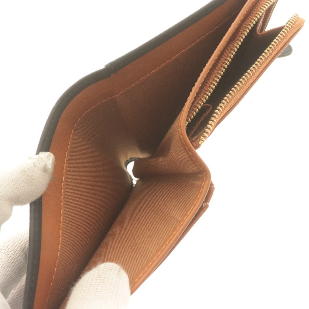 ■ GLEVIO グレヴィオ 二つ折り財布 革レザー 折りたたみ カード 札 小銭入れ メンズ ブラウン系 ブラック 黒 箱付き/品質保証付き 未使用