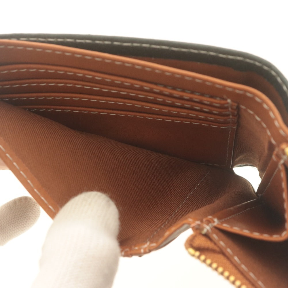 ■ GLEVIO グレヴィオ 二つ折り財布 革レザー 折りたたみ カード 札 小銭入れ メンズ ダークグレー系 ブラウン系 箱付き タグ付き 未使用