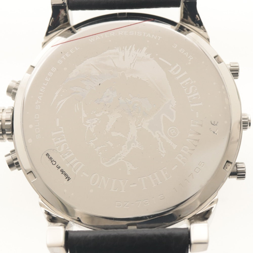 ■ DIESEL ディーゼル 腕時計 DZ7313 Mr.Daddy 2.0 Watch ミスターダディー 文字盤 クォーツ 142g メンズ ブラック シルバー タグ付き美品