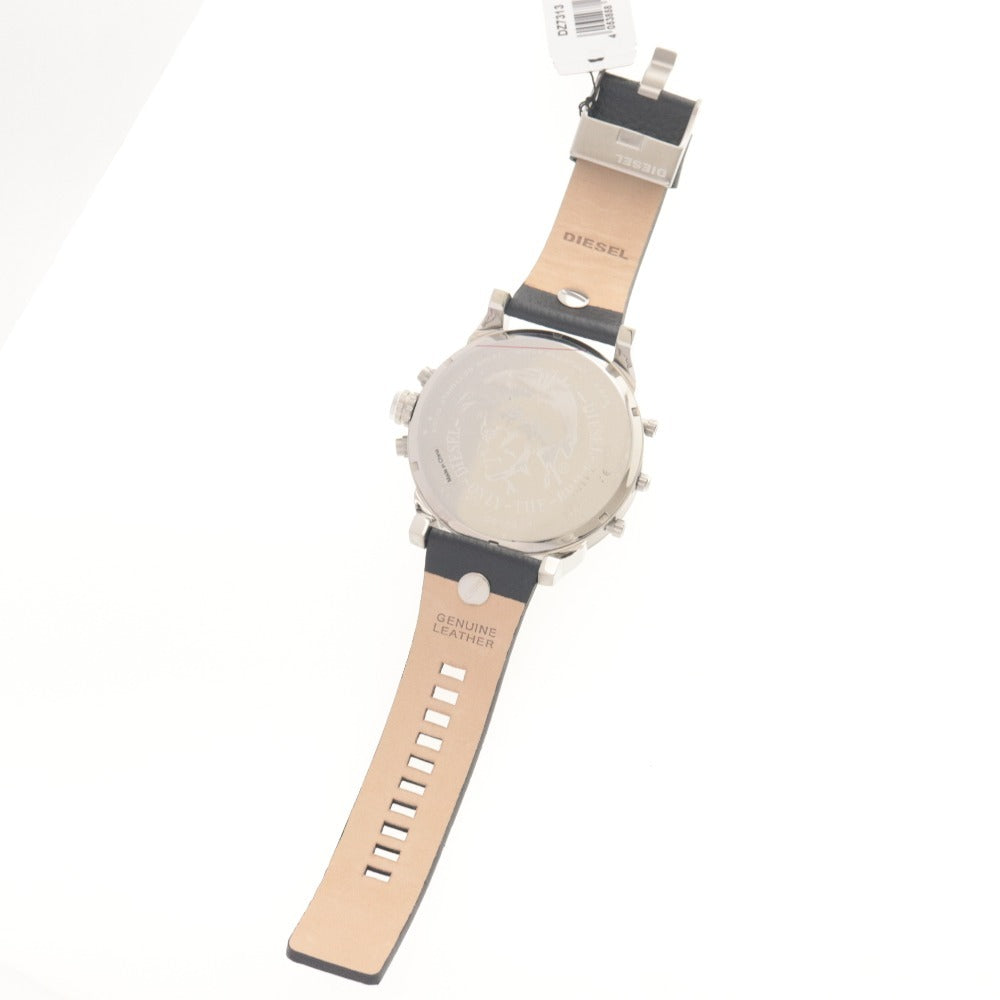 ■ DIESEL ディーゼル 腕時計 DZ7313 Mr.Daddy 2.0 Watch ミスターダディー 文字盤 クォーツ 142g メンズ ブラック シルバー タグ付き美品