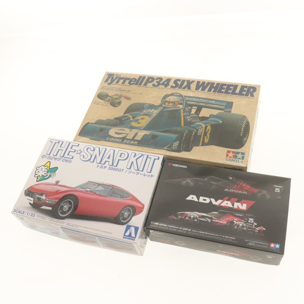 ■ ミニ四駆 7点セット まとめ売り タイレルP34 ポルシェ936 2000GT T-01 ADVAN シャドウシャーク 等 自動車模型 付属品付き ジャンク