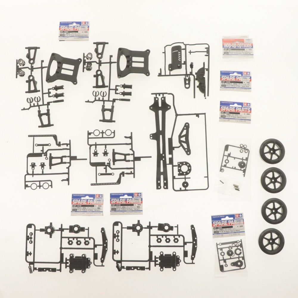■ タミヤ ラジコンパーツ シャーシ 1/10 TT-01 TYPE-E PERFORMANCE RACING CAR フレーム 自動車パーツ オプションパーツ付き