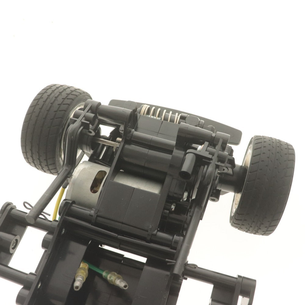 ■ TAMIYA 電動ラジコンフレーム シャーシ M02 全長34cm ミニクーパー RC 自動車部品パーツ サーボホーン付き 動作未確認 ジャンク