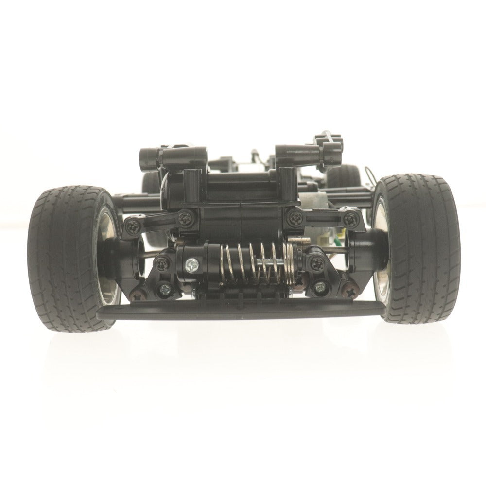 ■ TAMIYA 電動ラジコンフレーム シャーシ M02 全長34cm ミニクーパー RC 自動車部品パーツ サーボホーン付き 動作未確認 ジャンク