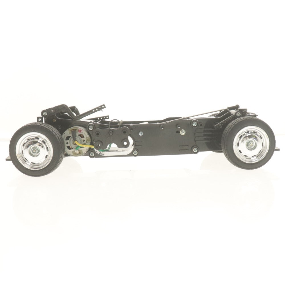 ■ TAMIYA 電動ラジコンフレーム シャーシ M02 全長34cm ミニクーパー RC 自動車部品パーツ サーボホーン付き 動作未確認 ジャンク
