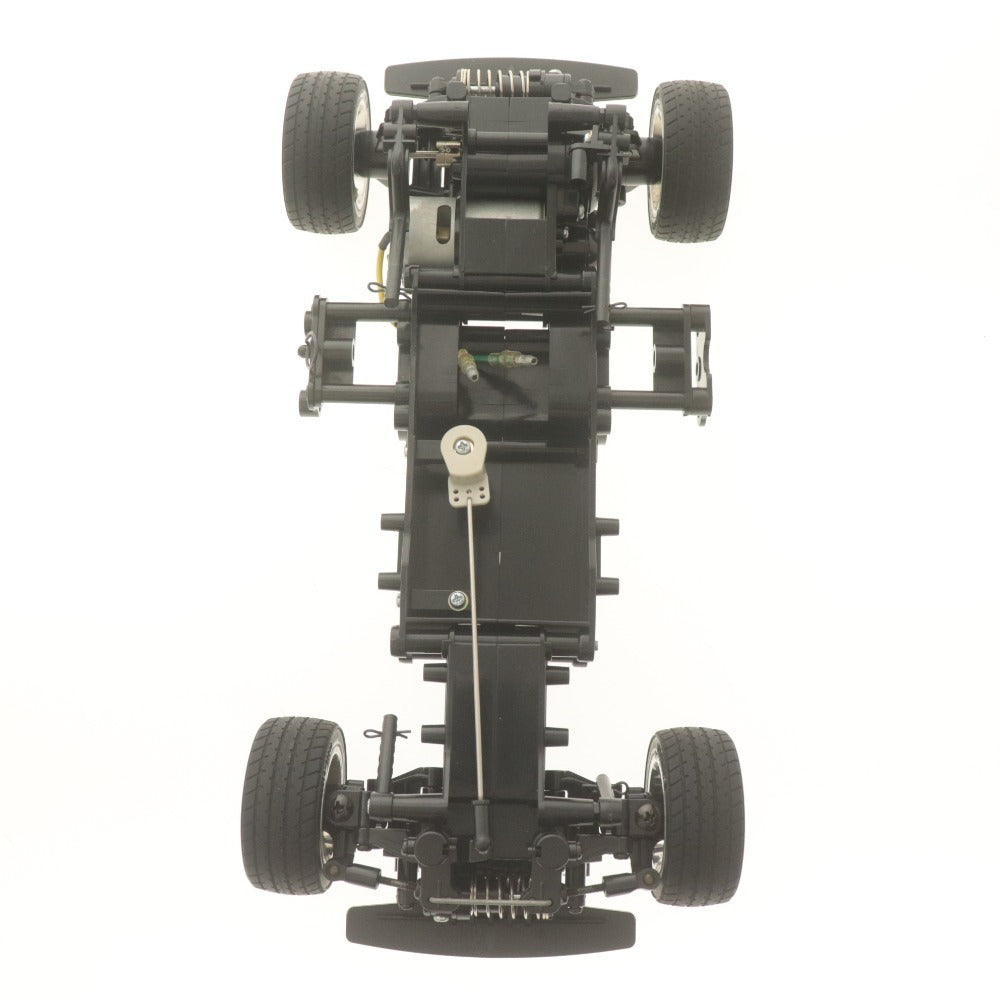 ■ TAMIYA 電動ラジコンフレーム シャーシ M02 全長34cm ミニクーパー RC 自動車部品パーツ サーボホーン付き 動作未確認 ジャンク