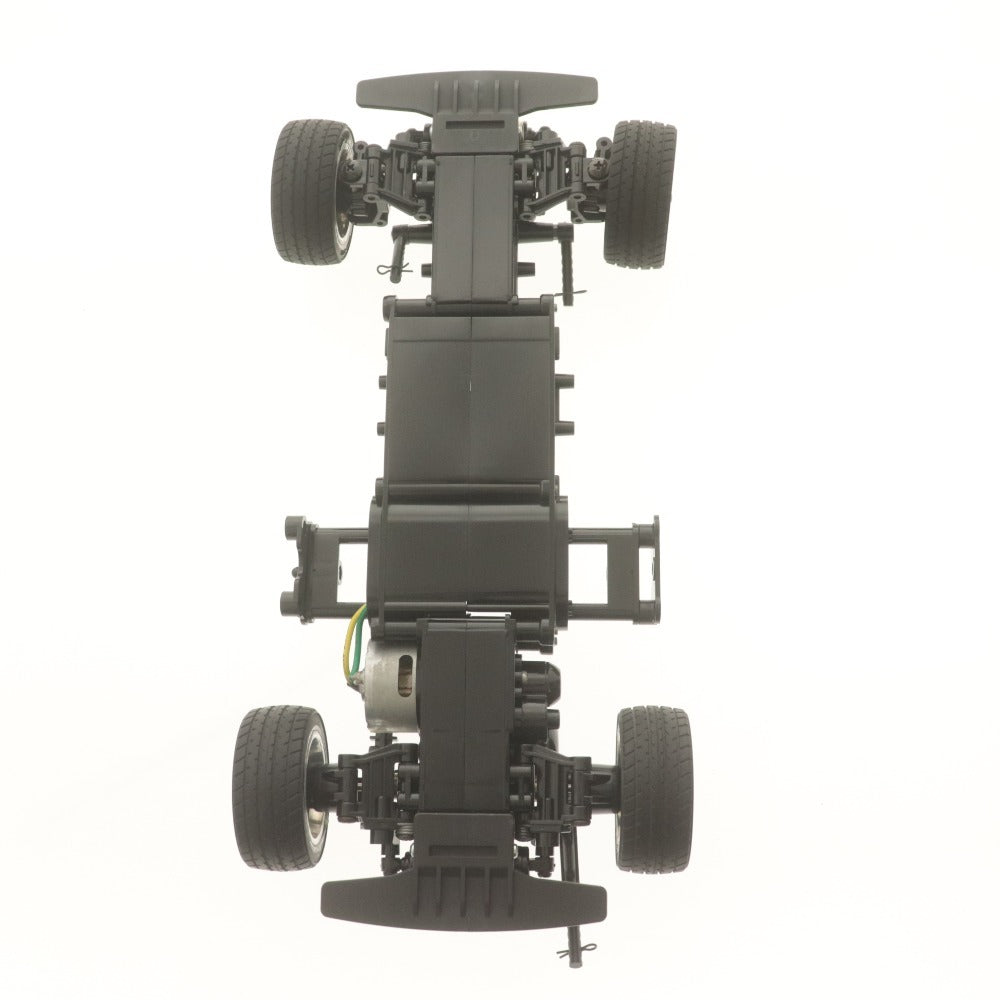 ■ TAMIYA 電動ラジコンフレーム シャーシ M02 全長34cm ミニクーパー RC 自動車部品パーツ サーボホーン付き 動作未確認 ジャンク