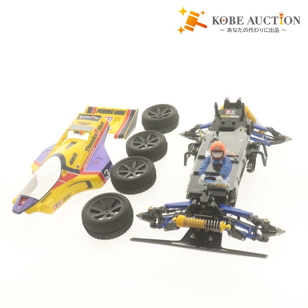 ■ タミヤ 電動RCカー ラジコン サンダーショット 4WD バギー オフロードレース レーシング 全長 38cm サーボ付き 動作未確認 ジャンク