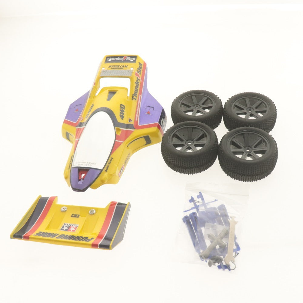 ■ タミヤ 電動RCカー ラジコン サンダーショット 4WD バギー オフロードレース レーシング 全長 38cm サーボ付き 動作未確認 ジャンク