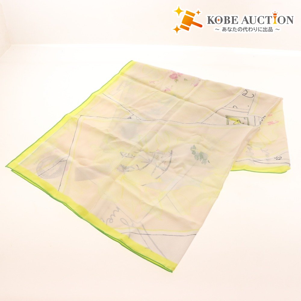 ■ スウォッシュロンドン スカーフ シルク％ レディース イエロー系 付属品付き 未使用