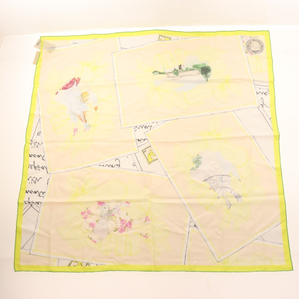 ■ スウォッシュロンドン スカーフ シルク％ レディース イエロー系 付属品付き 未使用