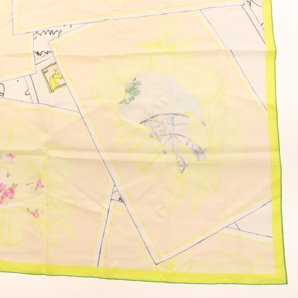 ■ スウォッシュロンドン スカーフ シルク％ レディース イエロー系 付属品付き 未使用