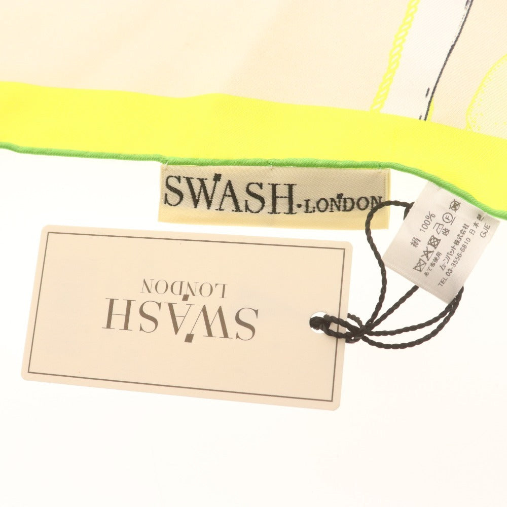 ■ スウォッシュロンドン スカーフ シルク％ レディース イエロー系 付属品付き 未使用