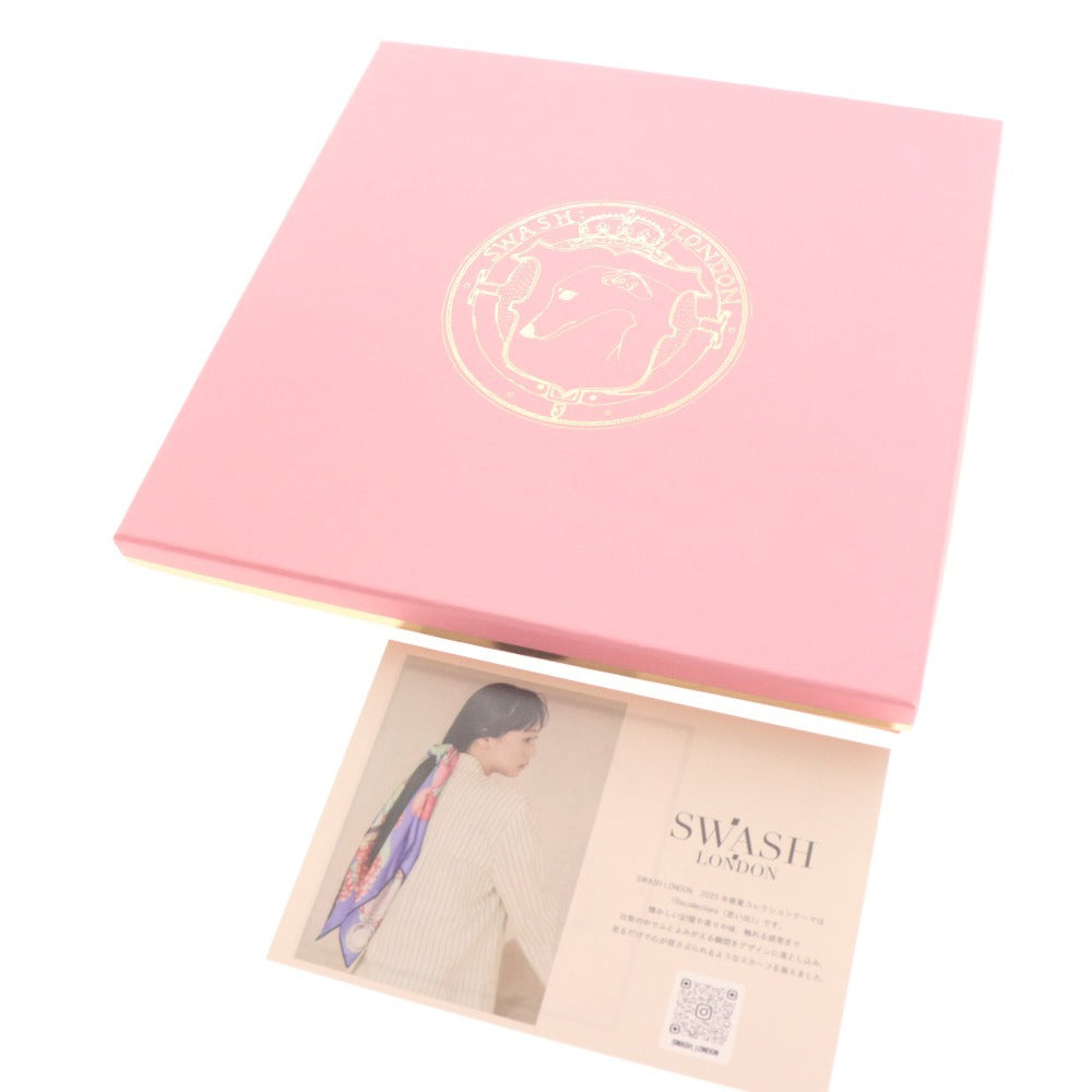 ■ スウォッシュロンドン スカーフ シルク％ レディース イエロー系 付属品付き 未使用