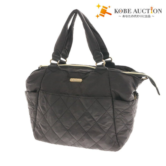 ■ ミキハウス トートバッグ マザーズバッグ 鞄 キルティング 2way レディース ブラック