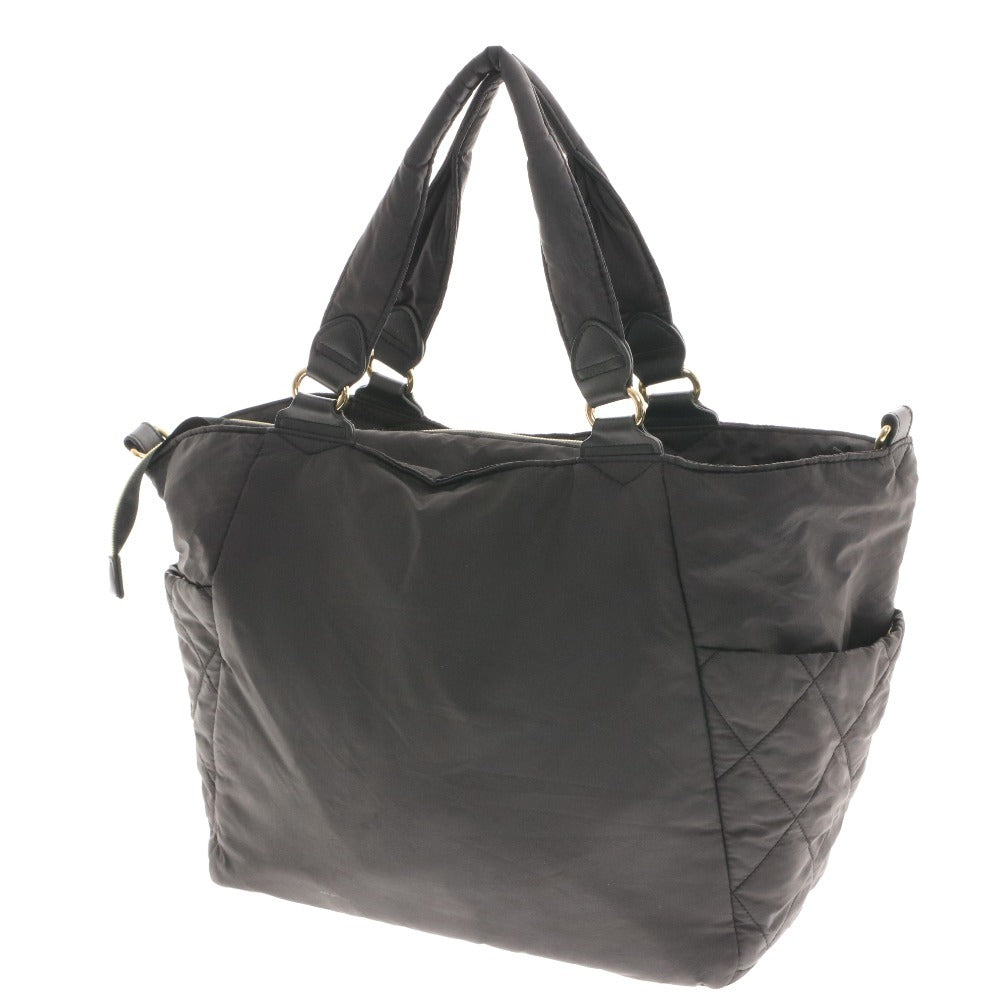 ■ ミキハウス トートバッグ マザーズバッグ 鞄 キルティング 2way レディース ブラック