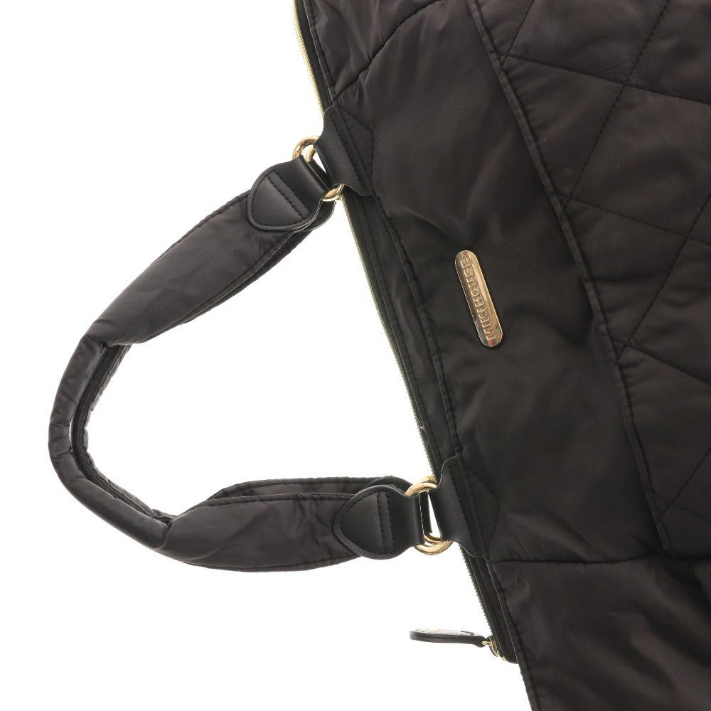 ■ ミキハウス トートバッグ マザーズバッグ 鞄 キルティング 2way レディース ブラック