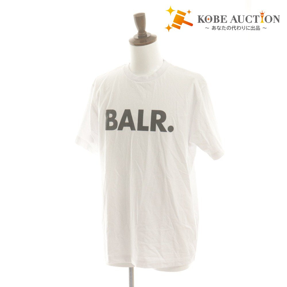 ■ BALR. ボーラー Tシャツ 半袖トップス JP BRAND T-SHIRT クルーネック ロゴ プリント メンズ L ホワイト タグ付き 未使用