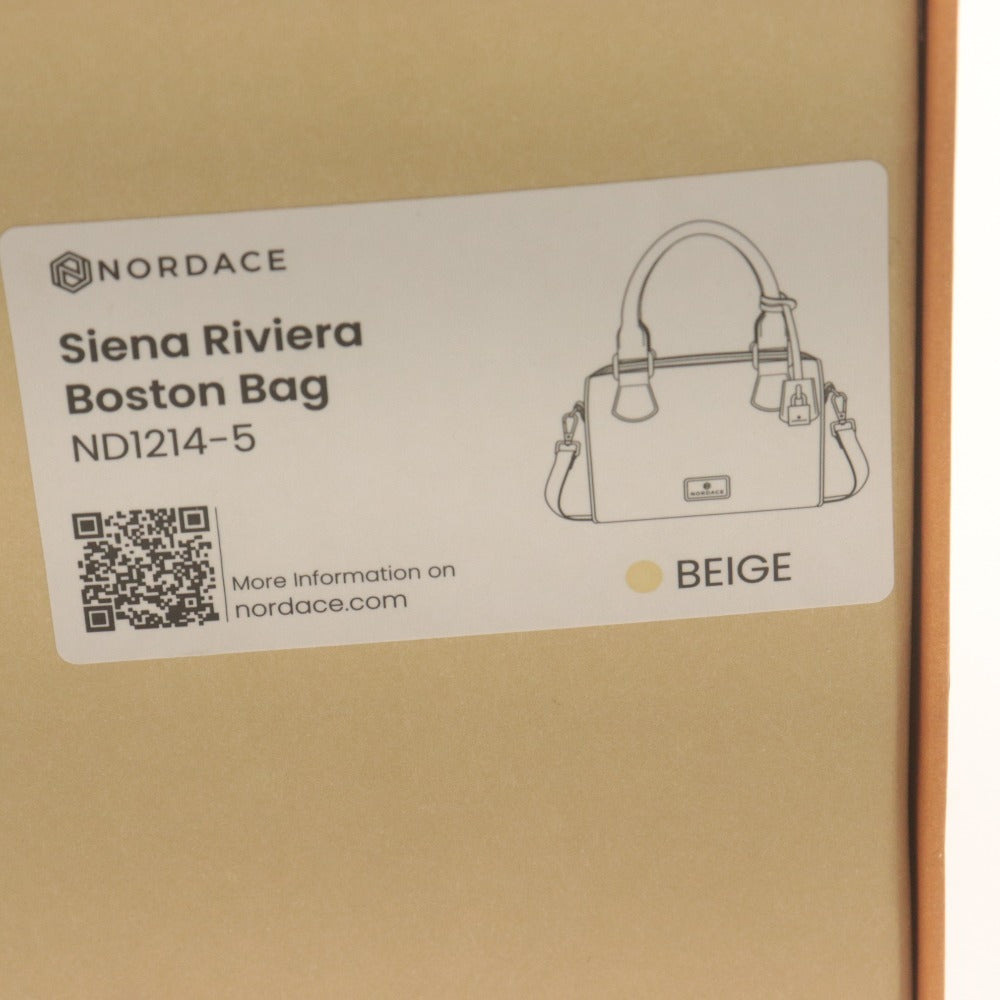 ■ NORDACE ノルディス ハンドバッグ ショルダーバッグ 鞄 Siena Riviera ボストンバッグ レディース ベージュ系 付属品付き 未使用