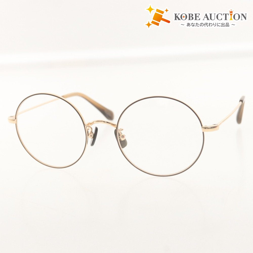■ KIKU 眼鏡 KBM0003-01 BIYOU MEGANE 美容眼鏡 VIVIPAD UV400対応 ファッションアイウェア レディース ゴールド系 付属品付き 未使用