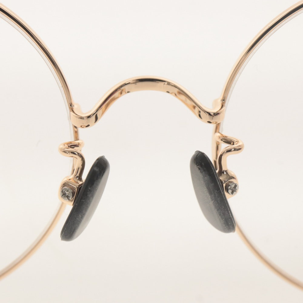 ■ KIKU 眼鏡 KBM0003-01 BIYOU MEGANE 美容眼鏡 VIVIPAD UV400対応 ファッションアイウェア レディース ゴールド系 付属品付き 未使用