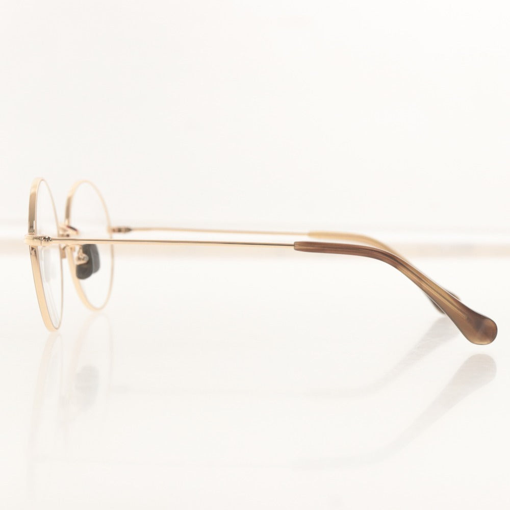 ■ KIKU 眼鏡 KBM0003-01 BIYOU MEGANE 美容眼鏡 VIVIPAD UV400対応 ファッションアイウェア レディース ゴールド系 付属品付き 未使用