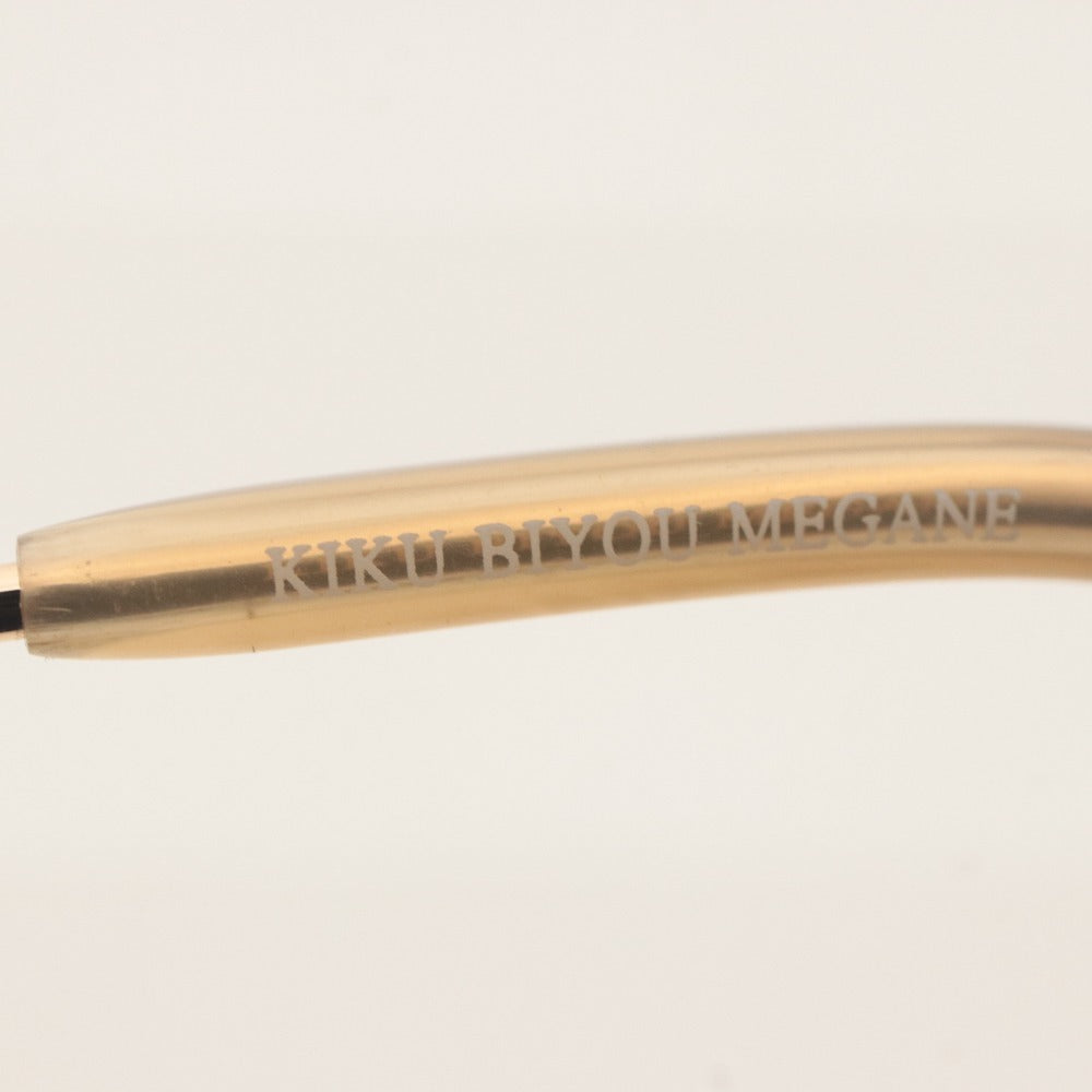 ■ KIKU 眼鏡 KBM0003-01 BIYOU MEGANE 美容眼鏡 VIVIPAD UV400対応 ファッションアイウェア レディース ゴールド系 付属品付き 未使用