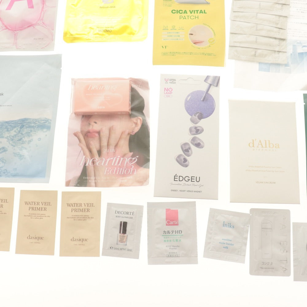 ■ コスメデコルテ BLOOM BEAUTIFULLY 等 大量セット まとめ売り サンプル マグネット式つけまつげ スクラブ 等 コスメ 1.3kg 未使用含む