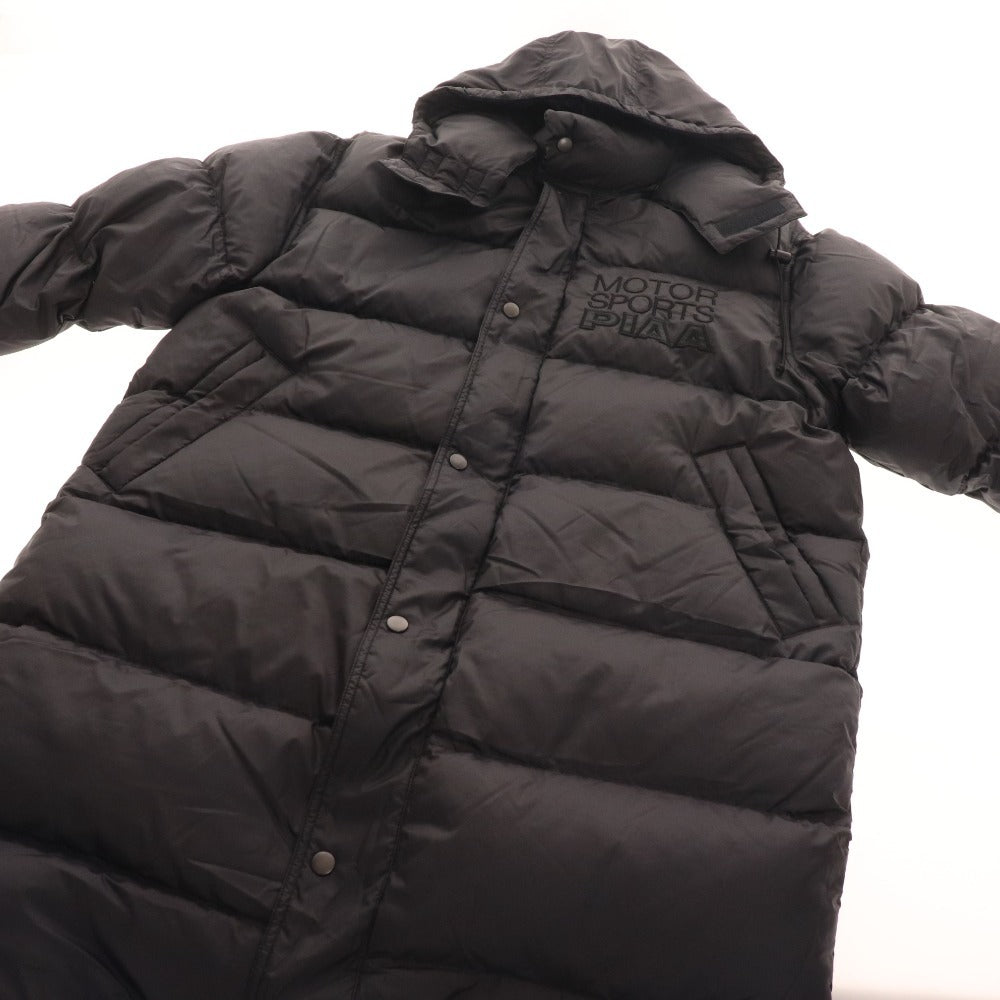 ■ ピア レーシング ベンチコート ダウンコート フード付き 長袖 アウター 刺繍 メンズ S ブラック