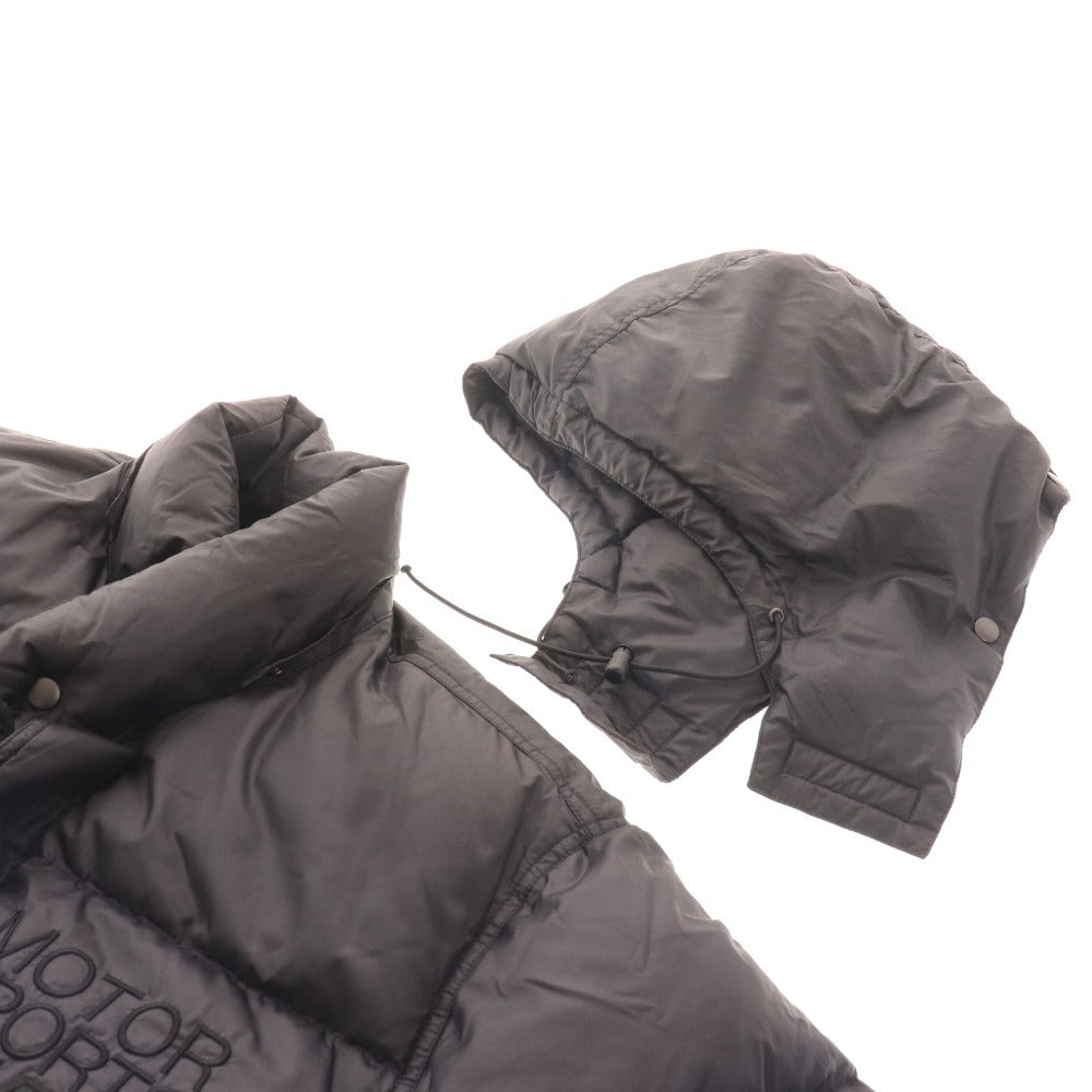 ■ ピア レーシング ベンチコート ダウンコート フード付き 長袖 アウター 刺繍 メンズ S ブラック