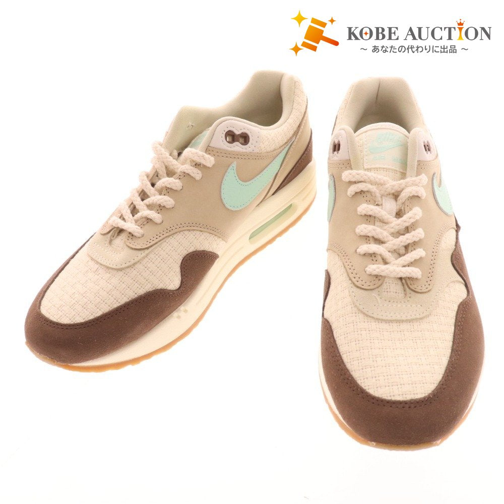 ■ Nike Air Max 1 Premium Sneakers FD5088-200 Shoes Men's 26.5cm Brown with replacement laces and box