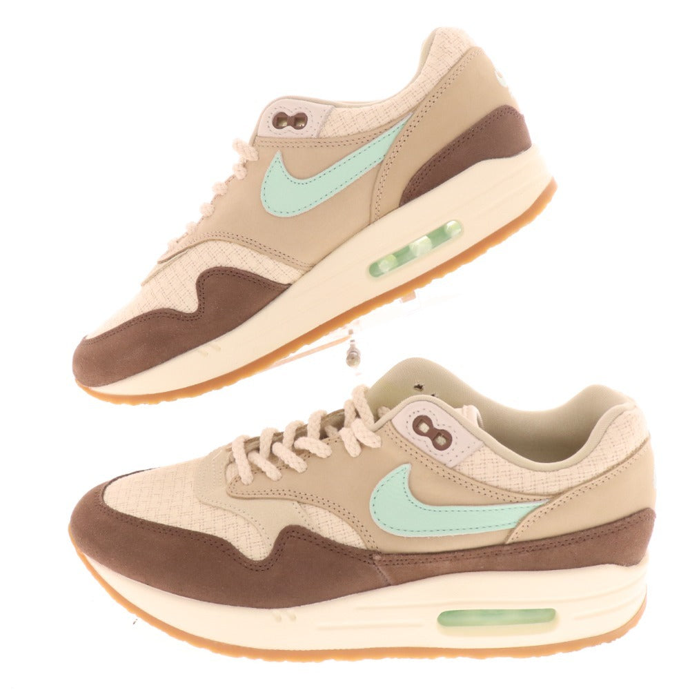 ■ Nike Air Max 1 Premium Sneakers FD5088-200 Shoes Men's 26.5cm Brown with replacement laces and box