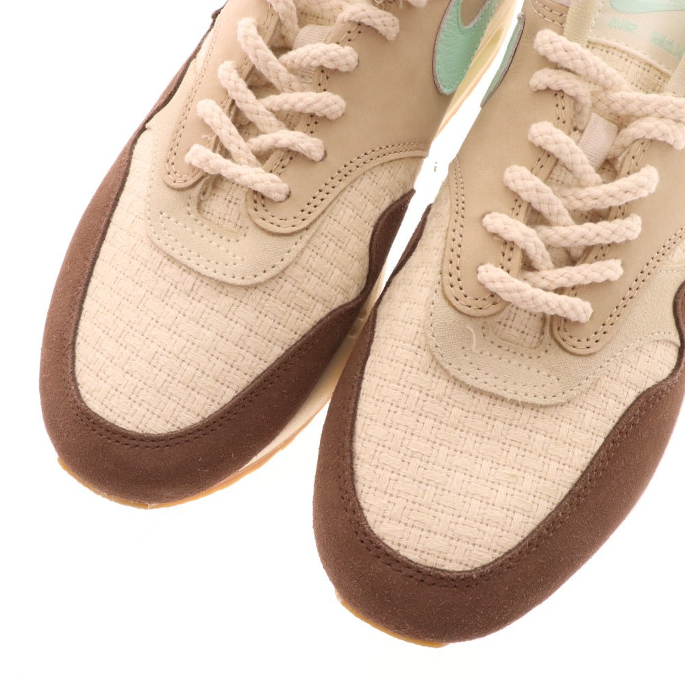 ■ Nike Air Max 1 Premium Sneakers FD5088-200 Shoes Men's 26.5cm Brown with replacement laces and box