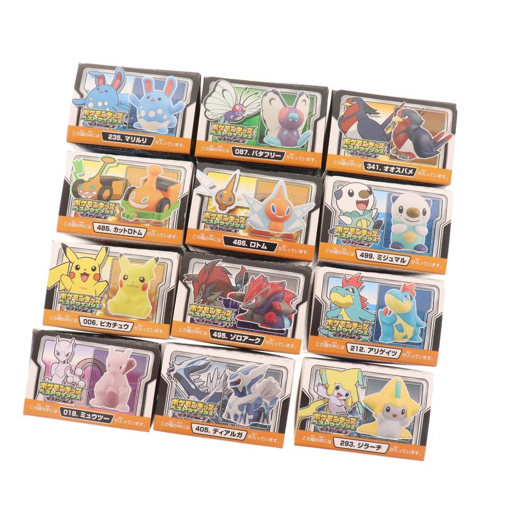 ■ Pokemon Kids Best Wishes Mewtwo Edition Complete Set of 12 Types Candy Toys Unopened Unused