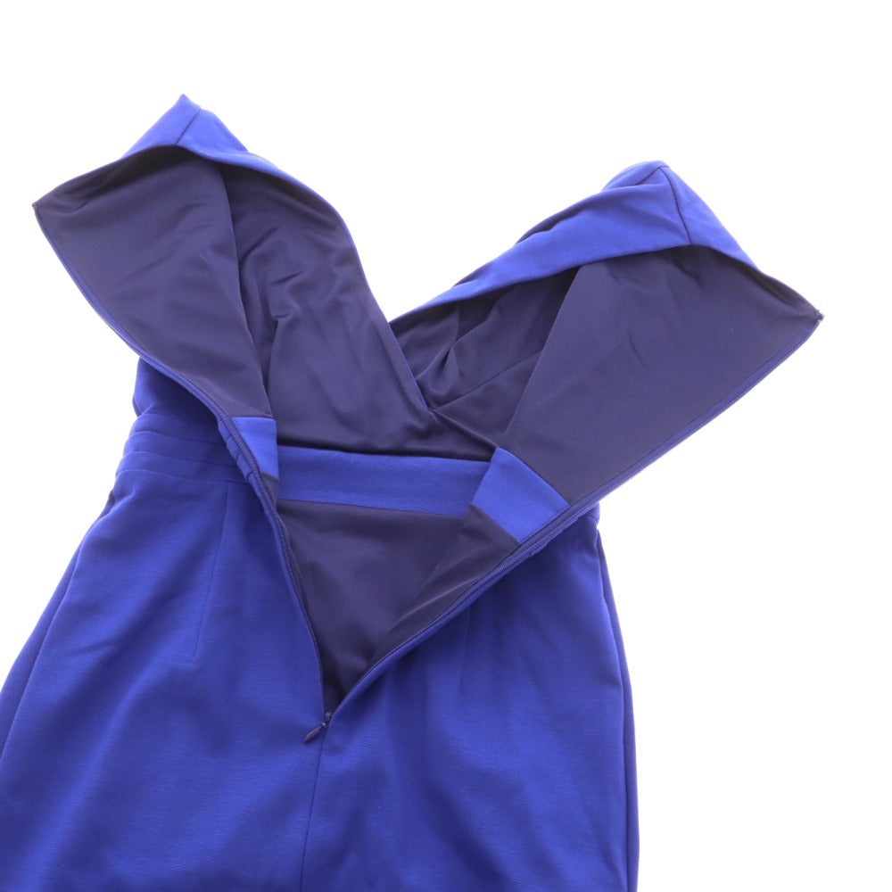 ■ ピンキーアンドダイアン カシュクール タイトワンピース 半袖 トップス ボトムス レディース 34 ブルー キャミソール付き 未使用