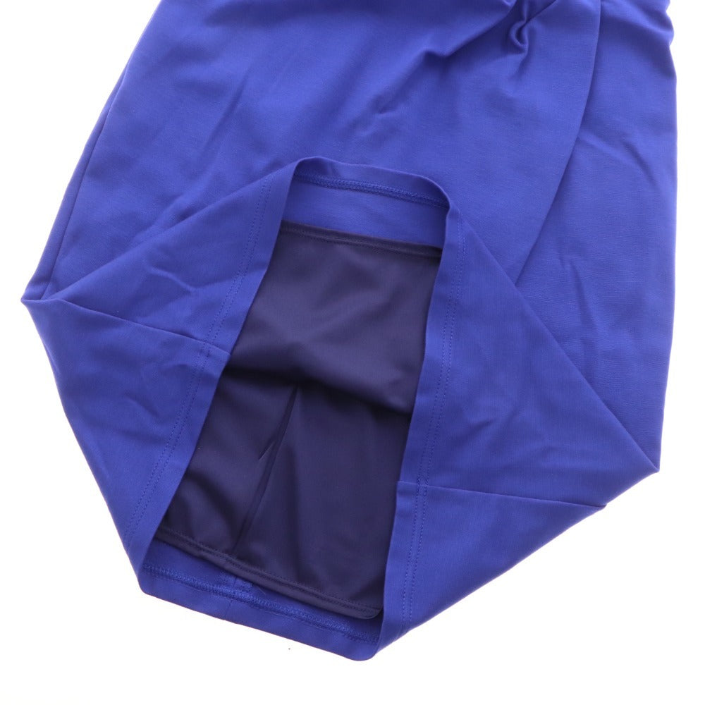 ■ ピンキーアンドダイアン カシュクール タイトワンピース 半袖 トップス ボトムス レディース 34 ブルー キャミソール付き 未使用