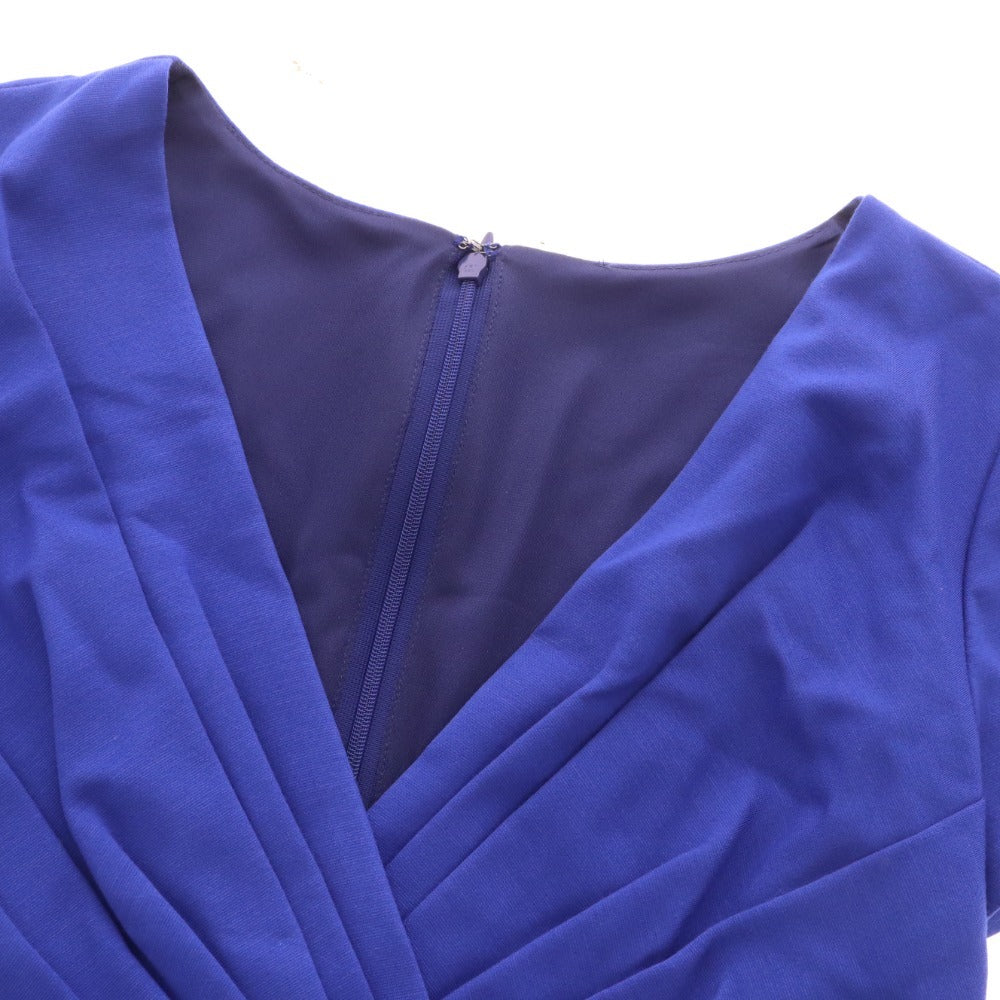 ■ ピンキーアンドダイアン カシュクール タイトワンピース 半袖 トップス ボトムス レディース 34 ブルー キャミソール付き 未使用