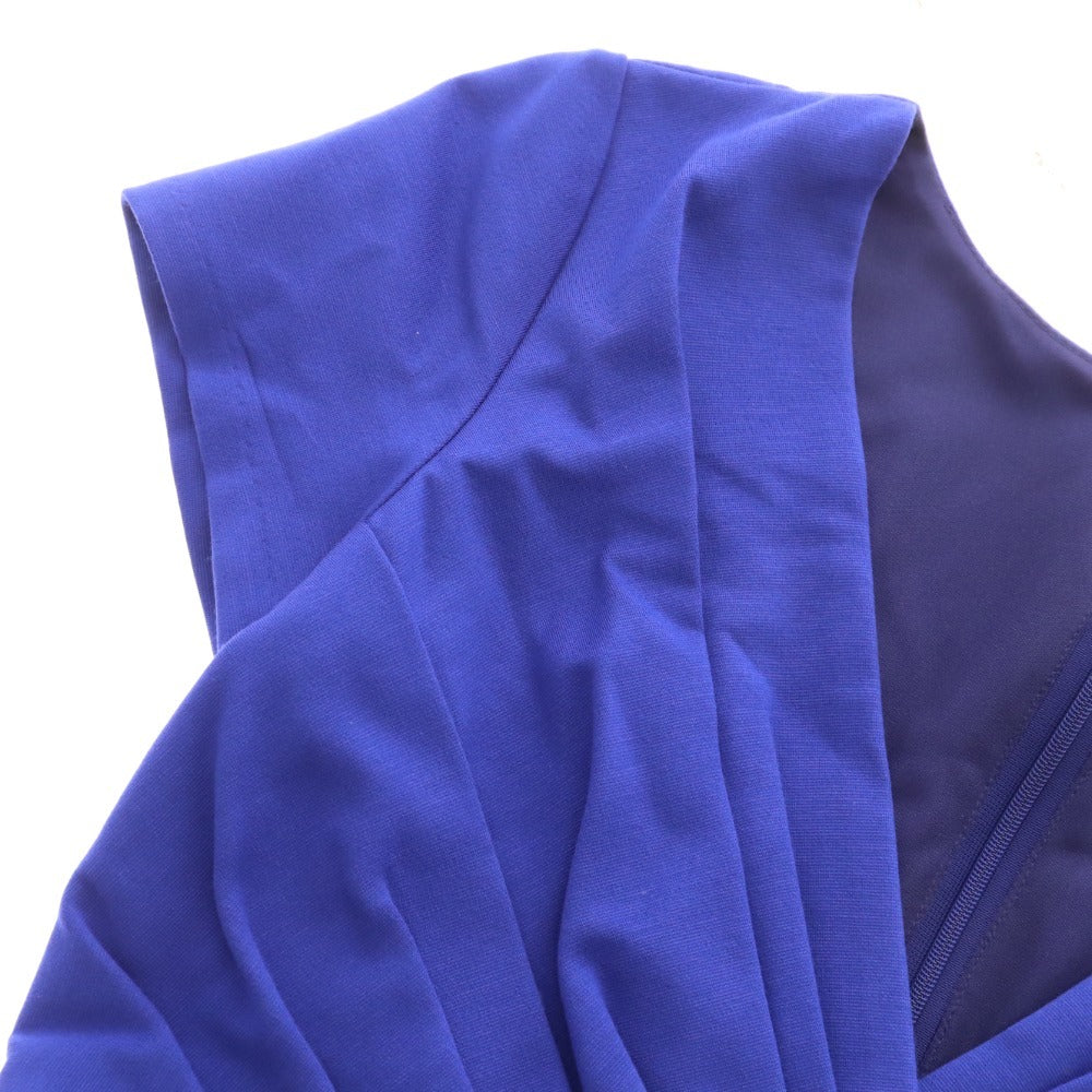 ■ ピンキーアンドダイアン カシュクール タイトワンピース 半袖 トップス ボトムス レディース 34 ブルー キャミソール付き 未使用