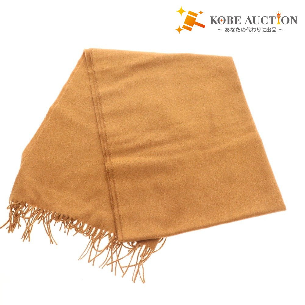 ■ ジョンストンズ オブ エルガン マフラー 大判スカーフ 100％カシミヤ ユニセックス ブラウン