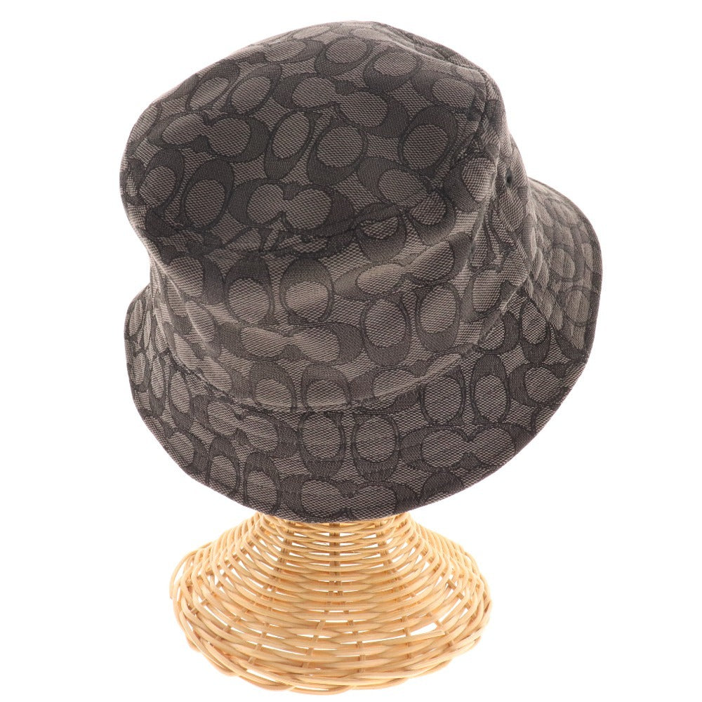 ■ Coach Bucket Hat, Cotton, All-over Pattern, Women's, M/L, Gray