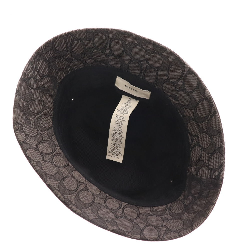■ Coach Bucket Hat, Cotton, All-over Pattern, Women's, M/L, Gray